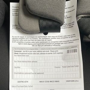 Maxi Cosi mico max 30 infant car seat